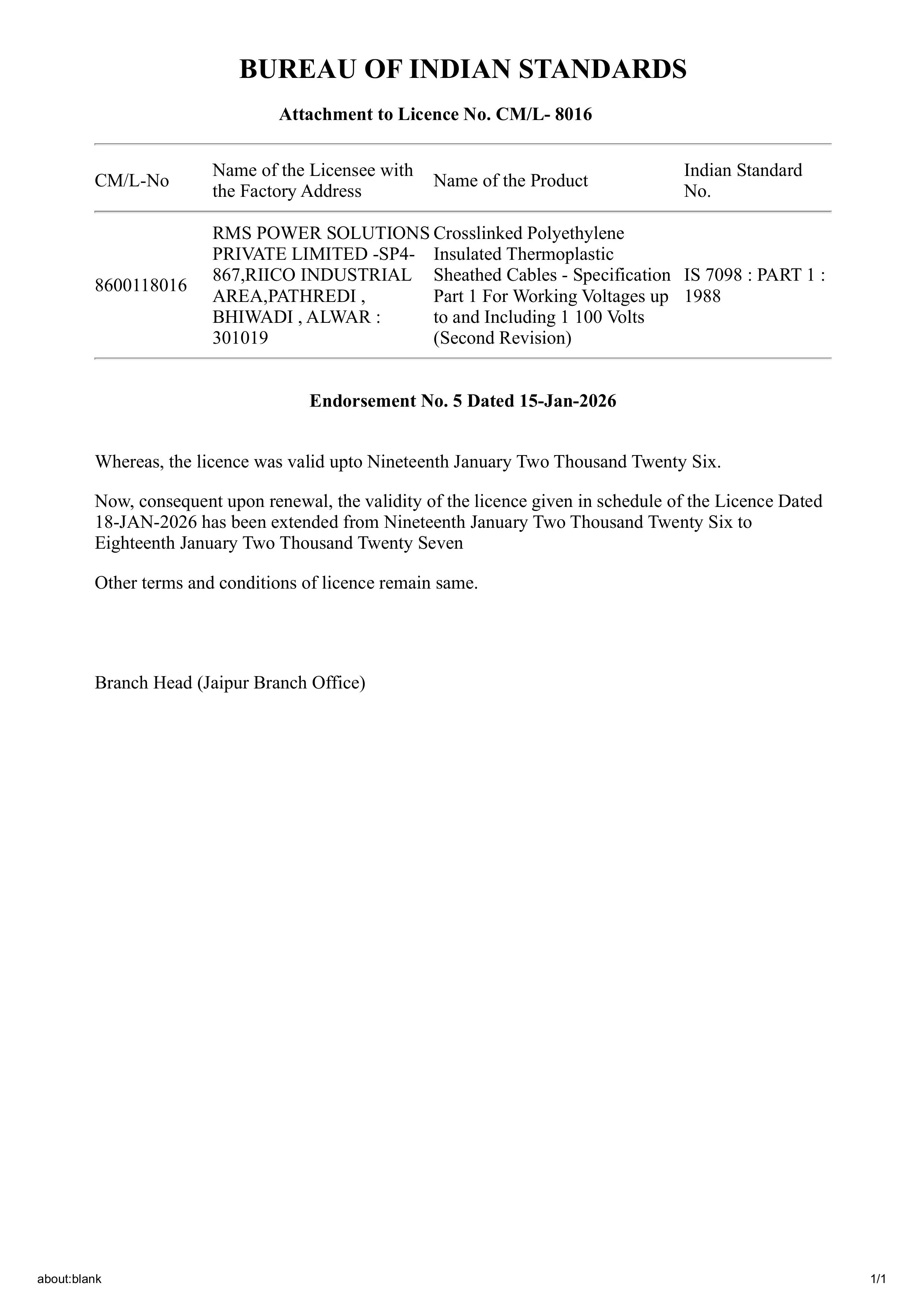 ISO 45001 Certificate