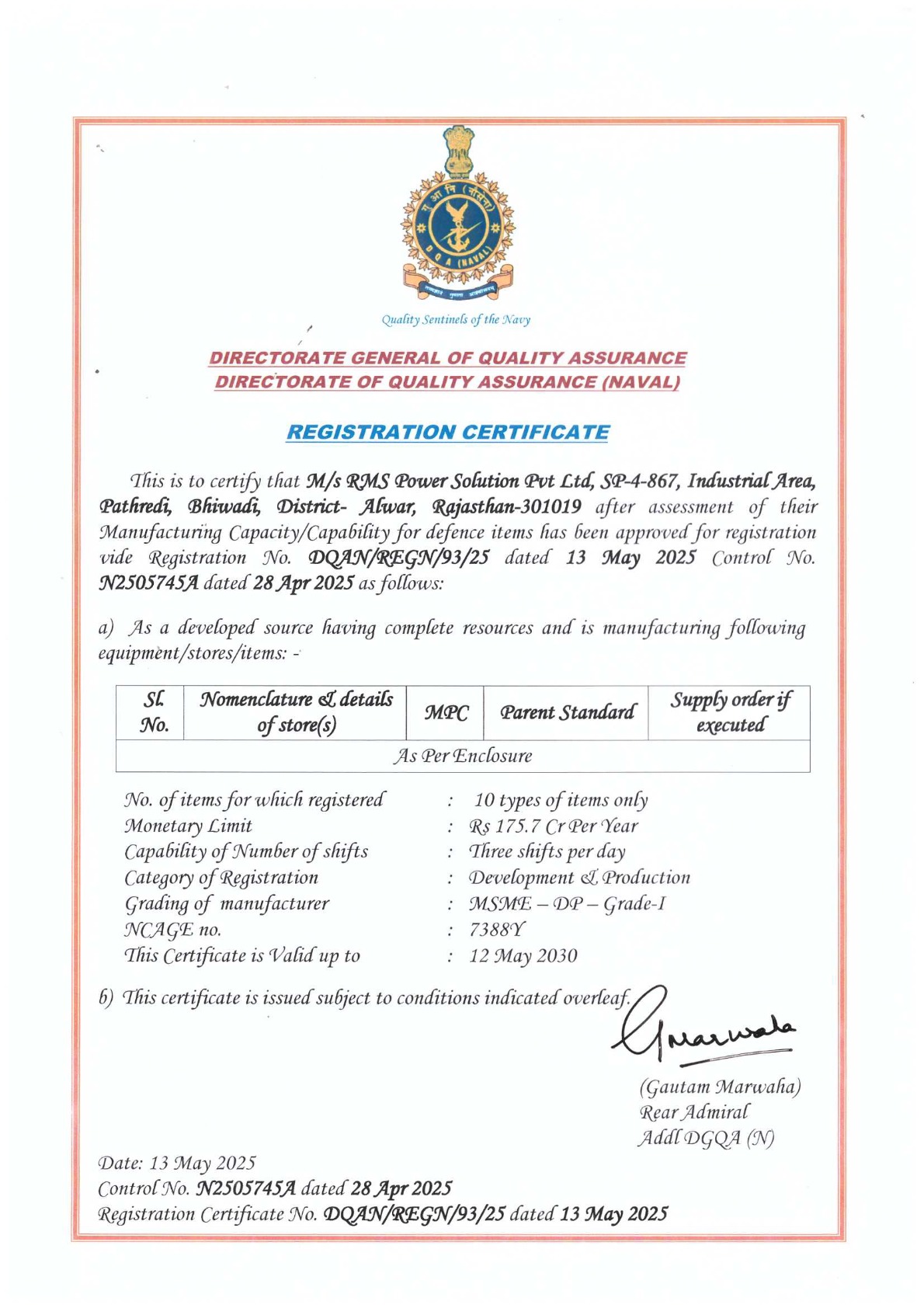 ISO 45001 Certificate